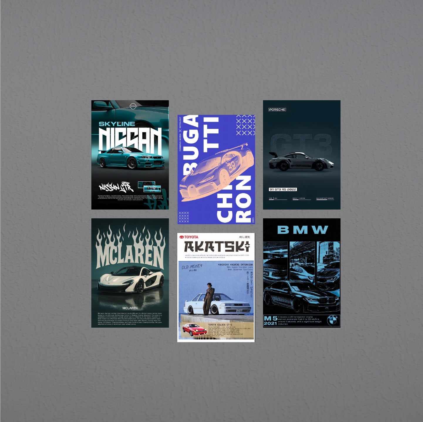 6 Set Bundled posters
