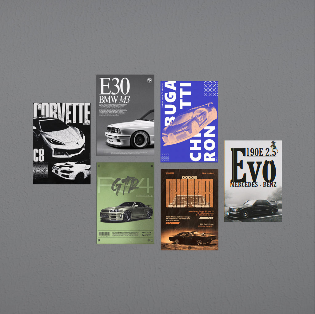6 Set Car Posters #5