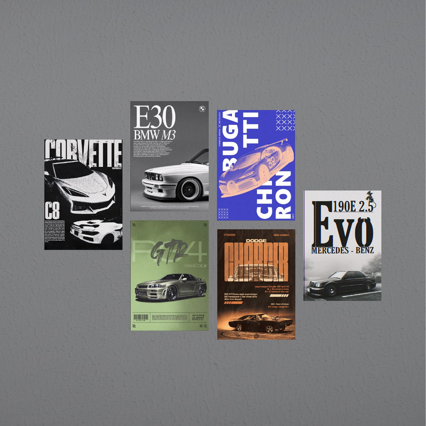 6 Set Car Posters #5