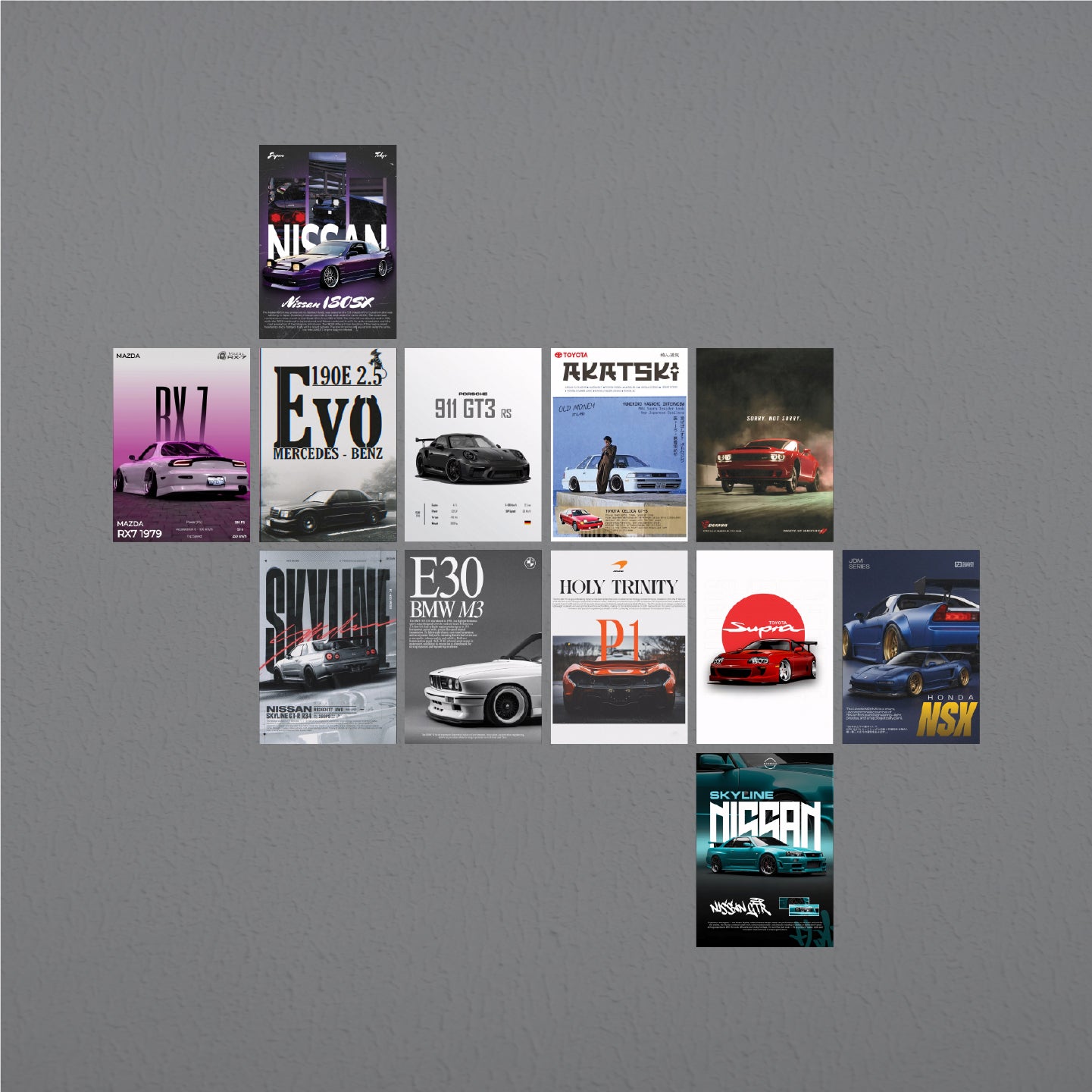 12 Set Car Posters #4