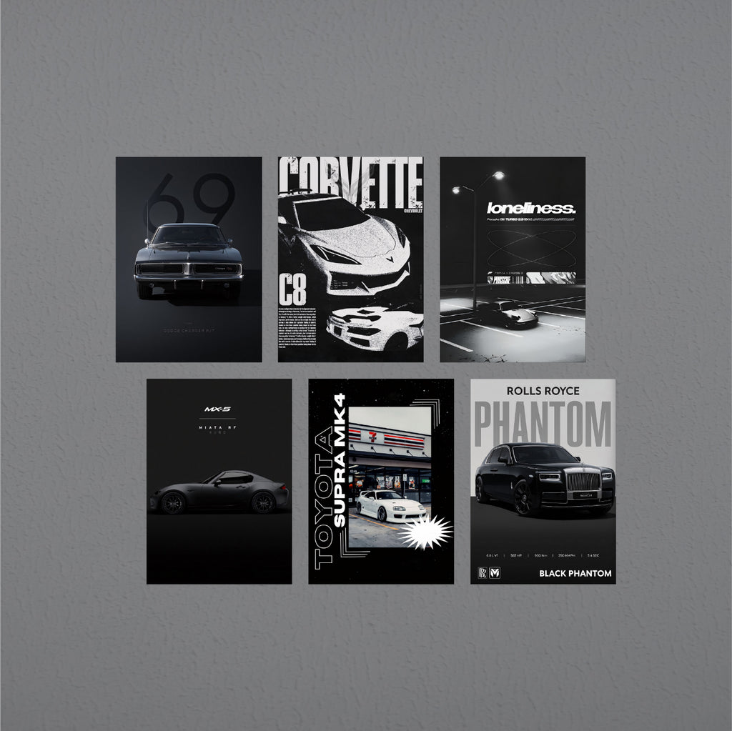 6 Set Car Posters #1