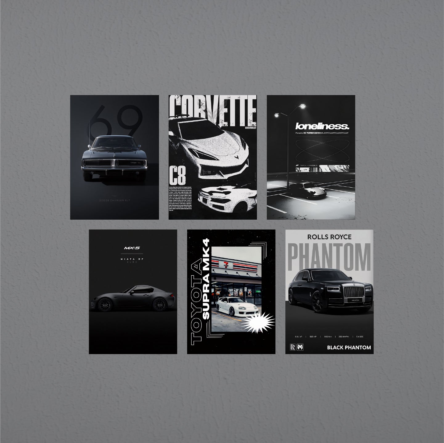 6 Set Car Posters #1