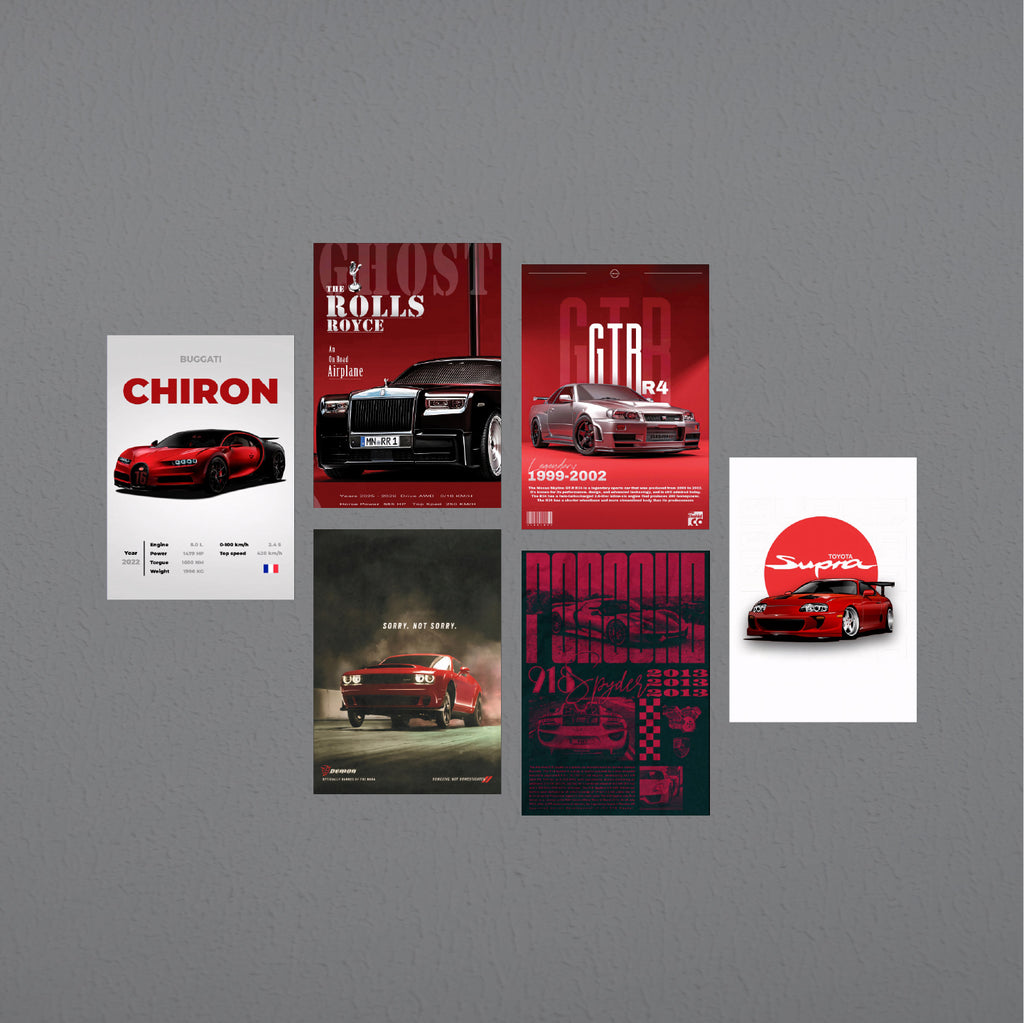 6 Set Car Posters #2