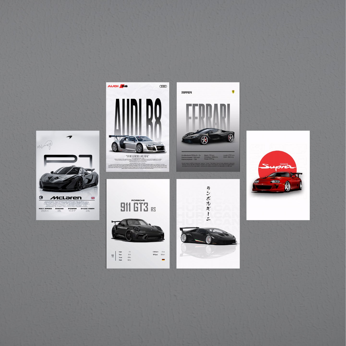 6 Set Car Posters #4