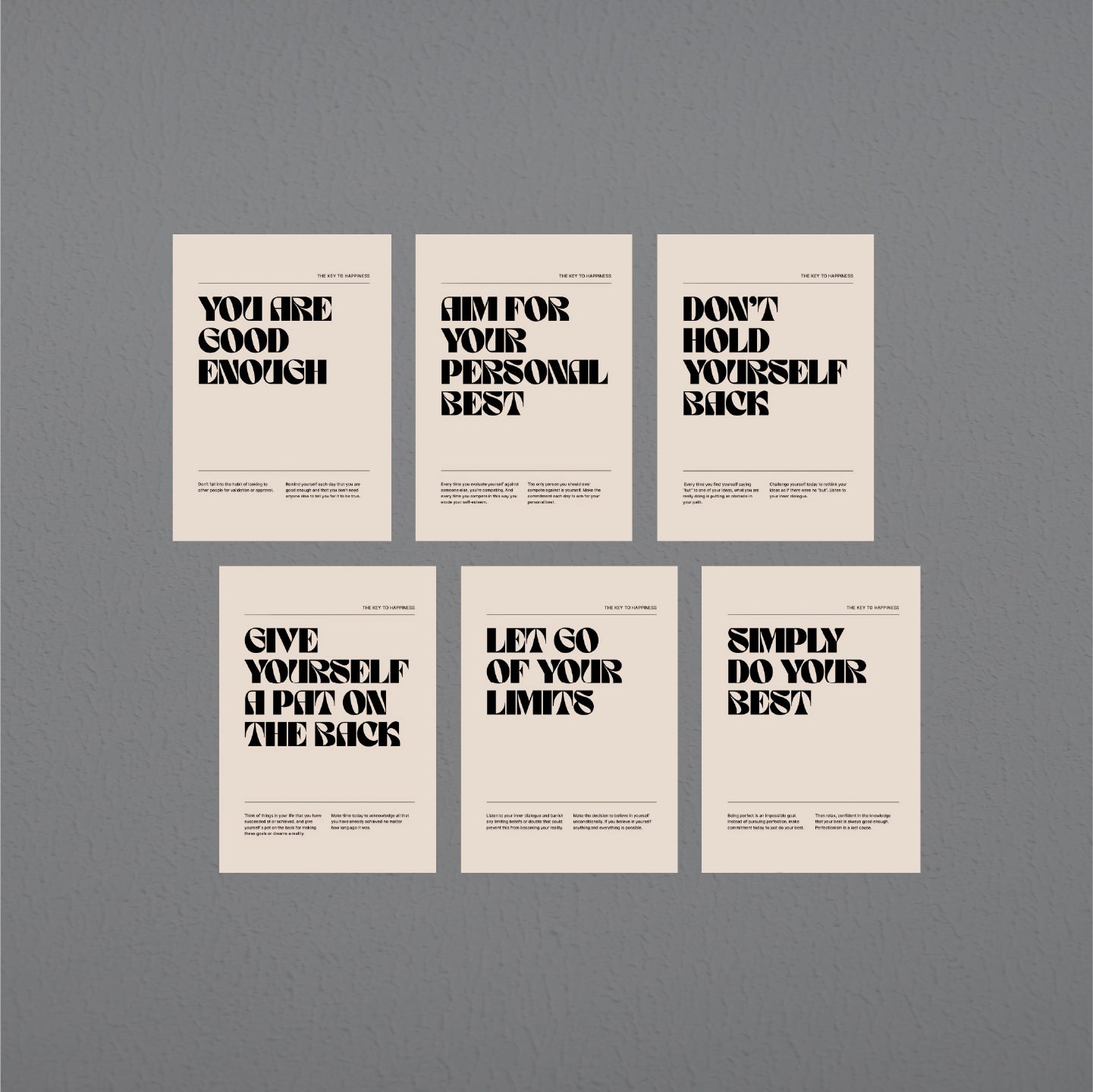 6 Set Motivational Posters #1
