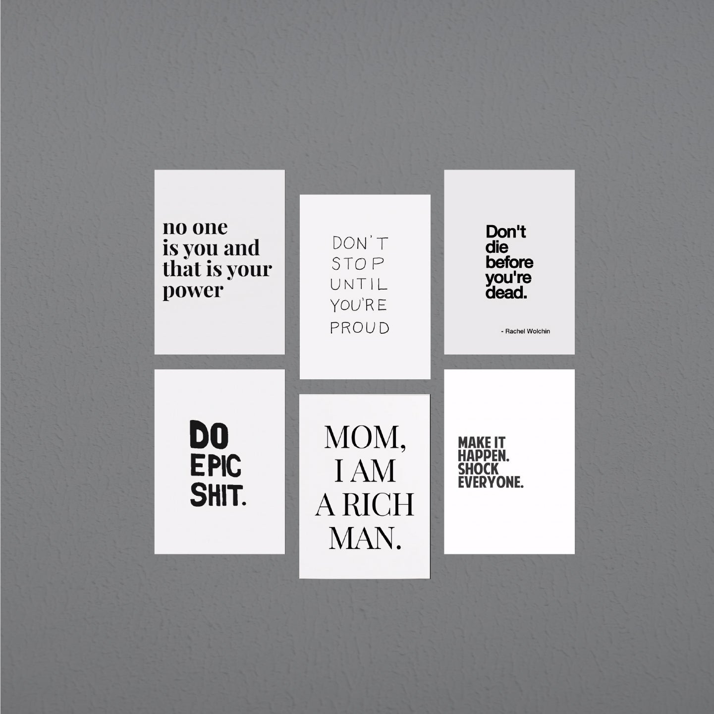 6 Set Motivational Posters #3