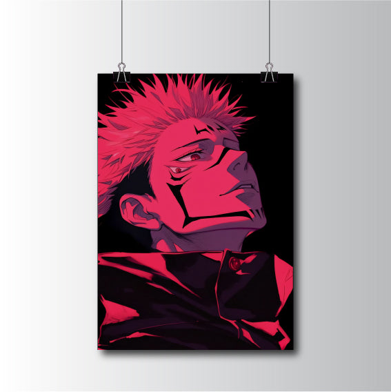 Sukuna Jujutsu Kaisen Anime Poster