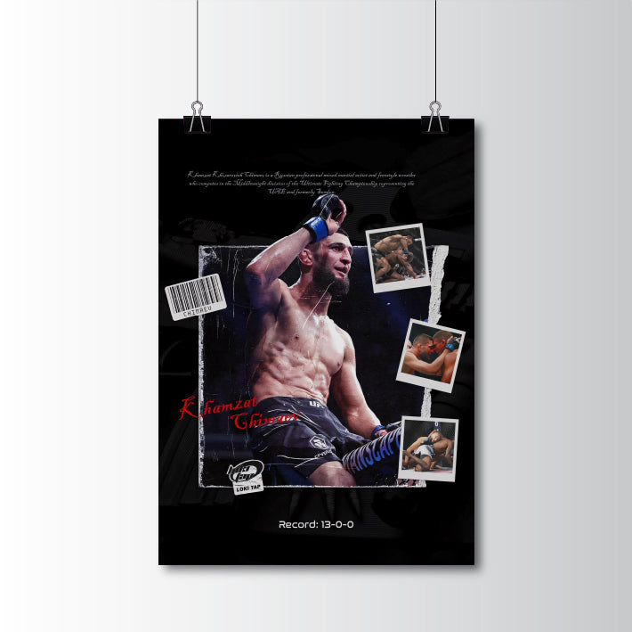 Khamzat Chimaev UFC Fighter Poster