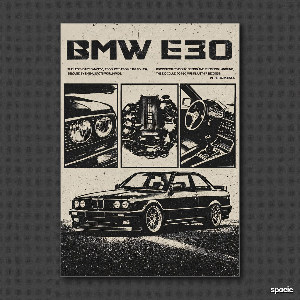 BMW M3 E30 - Car Posters Collection