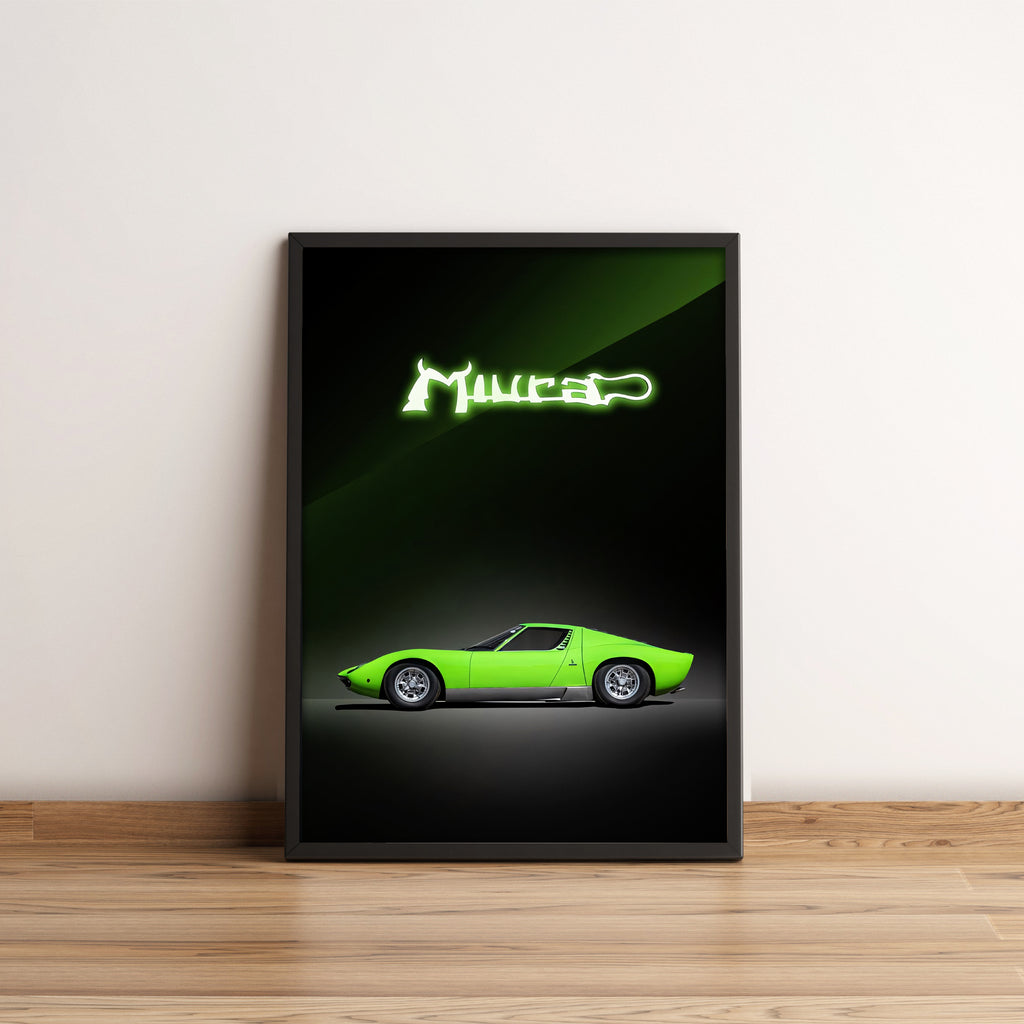 Lamborghini Miura - Classic Car Poster