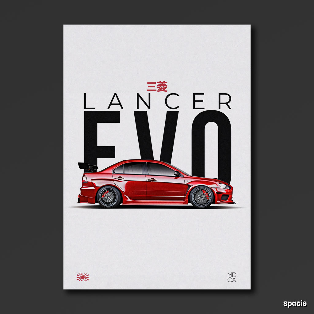 Mitsubishi Lancer Evolution - JDM Car Poster