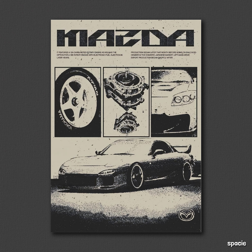 Mazda RX-7 - Car Posters Collection