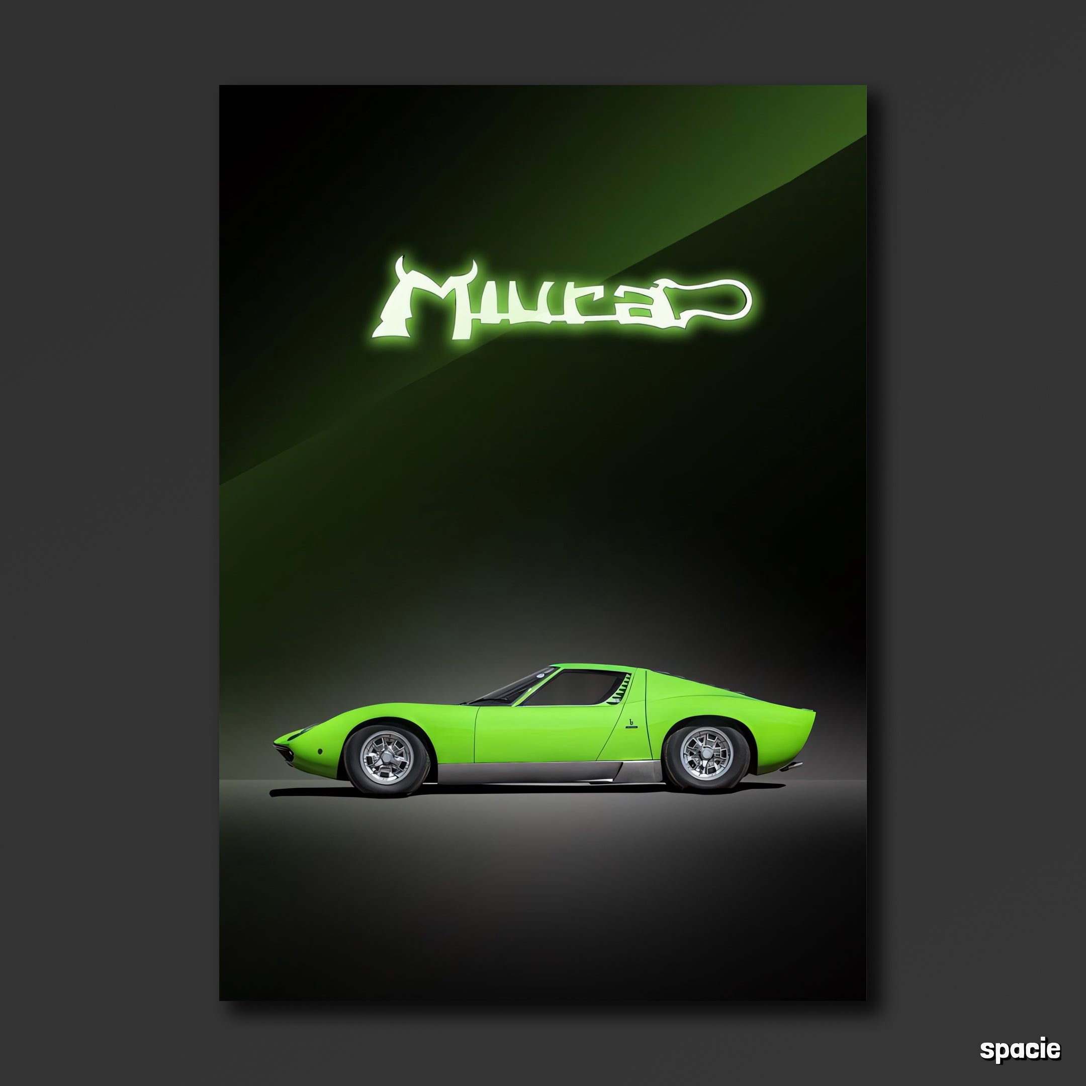 Lamborghini Miura - Classic Car Poster