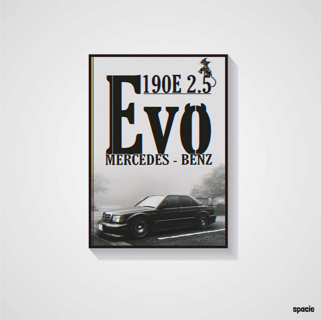 Mercedes Benz evo 190e - Classic Car Poster