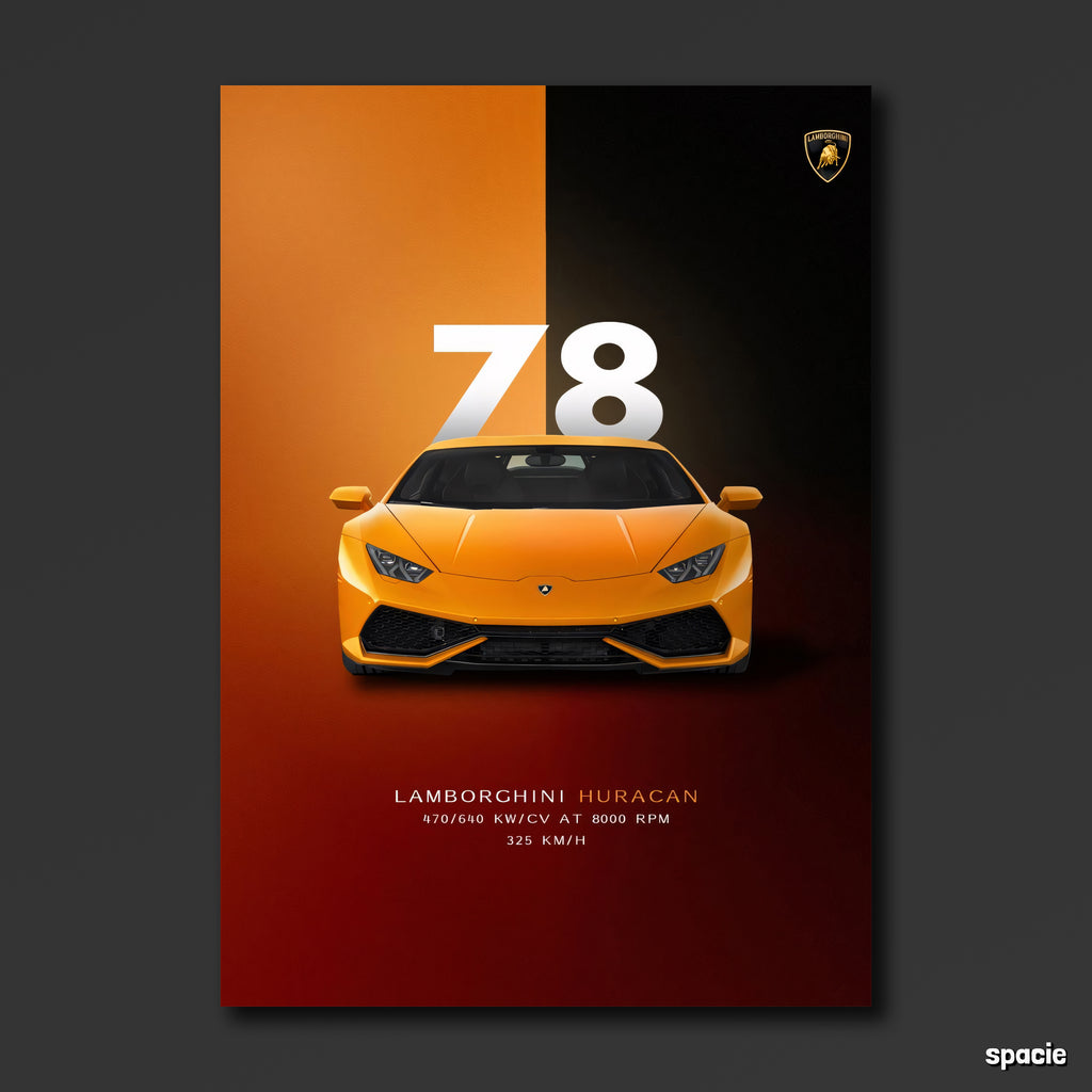 Lamborghini Huracan - Supercar Poster