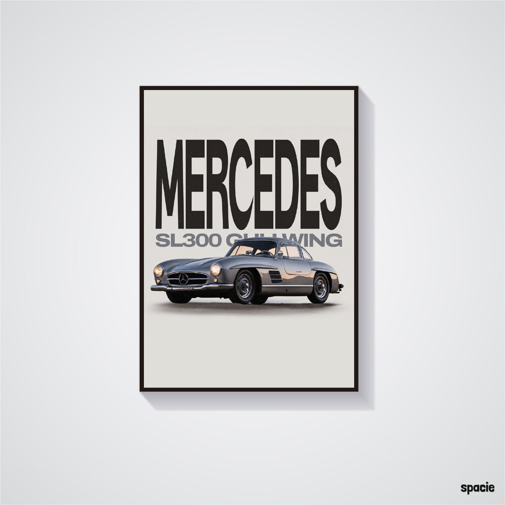 Mercedes Benz SL300 Gullwing - Classic Car Poster