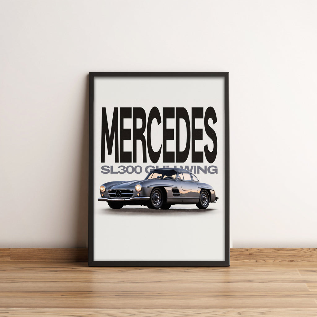 Mercedes Benz SL300 Gullwing - Classic Car Poster