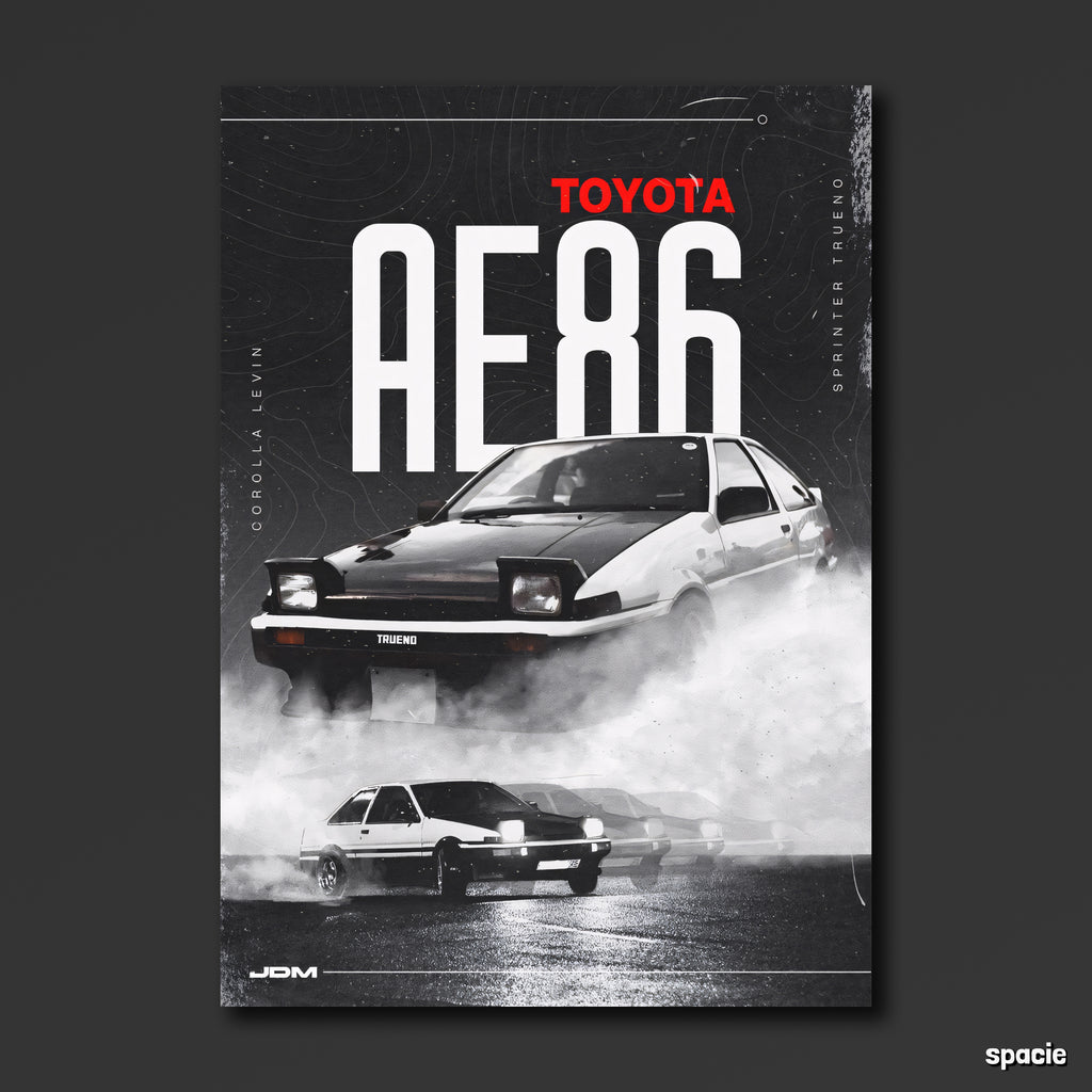 Toyota AE86 - JDM Car Poster