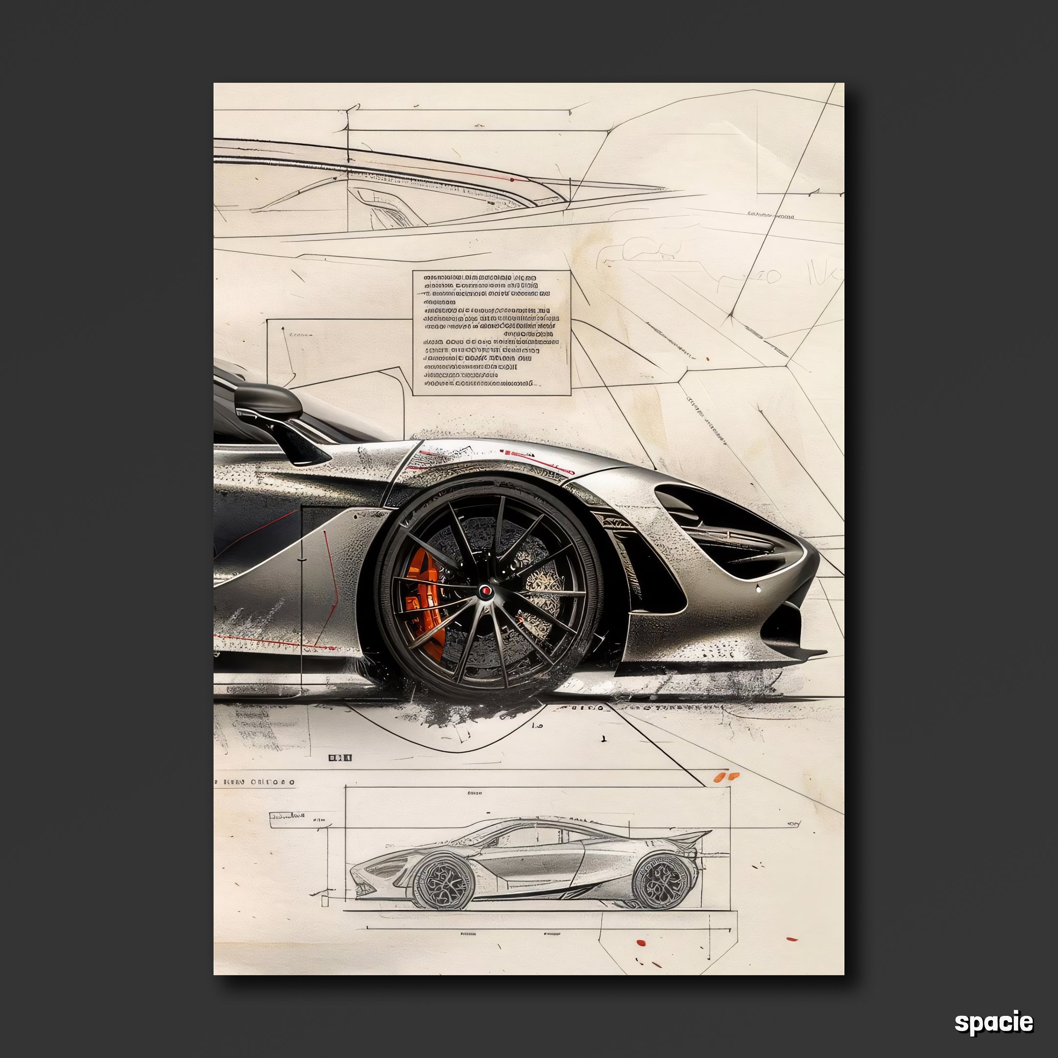 McLaren 720S - Supercar Poster