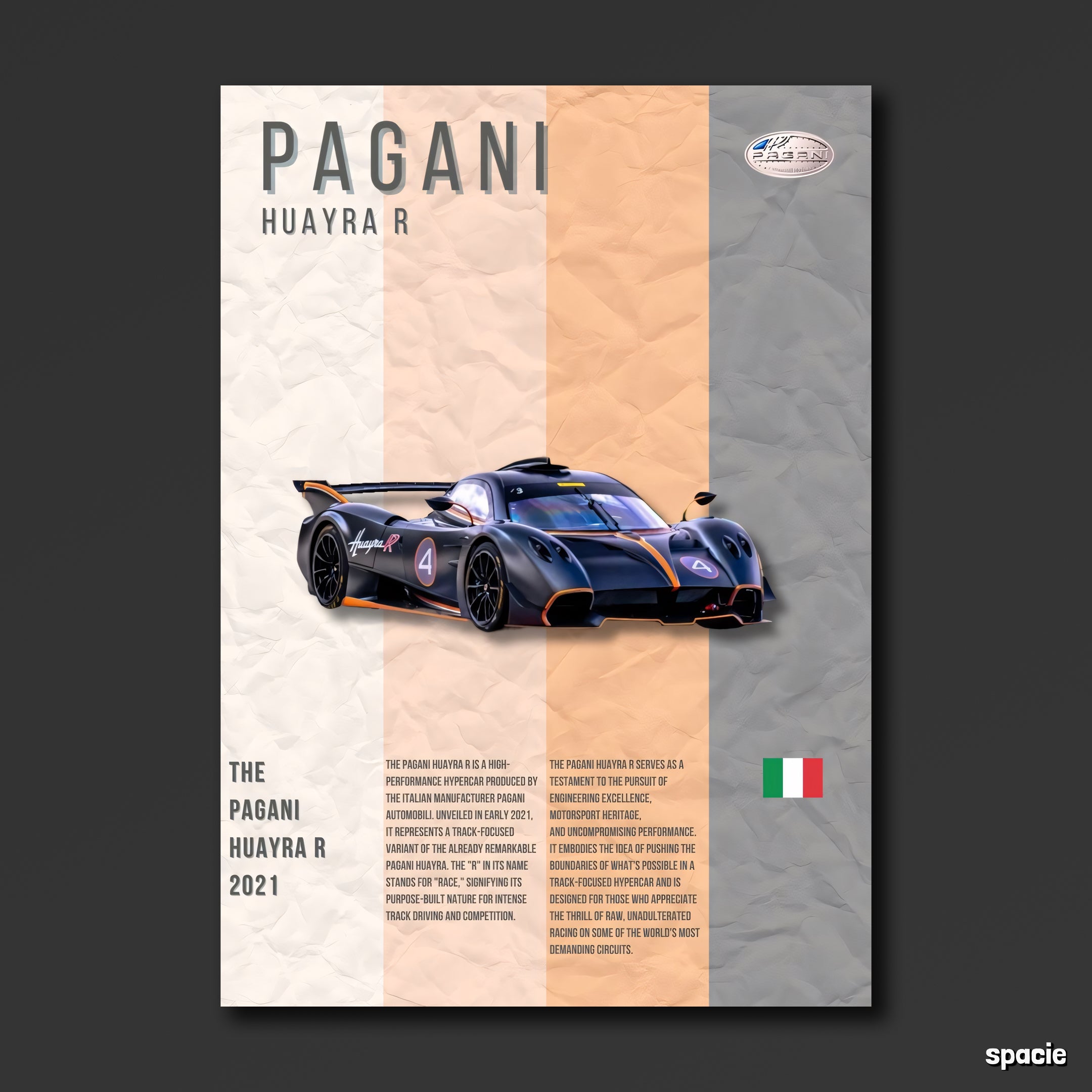 Pagani Huayra - Supercar Poster