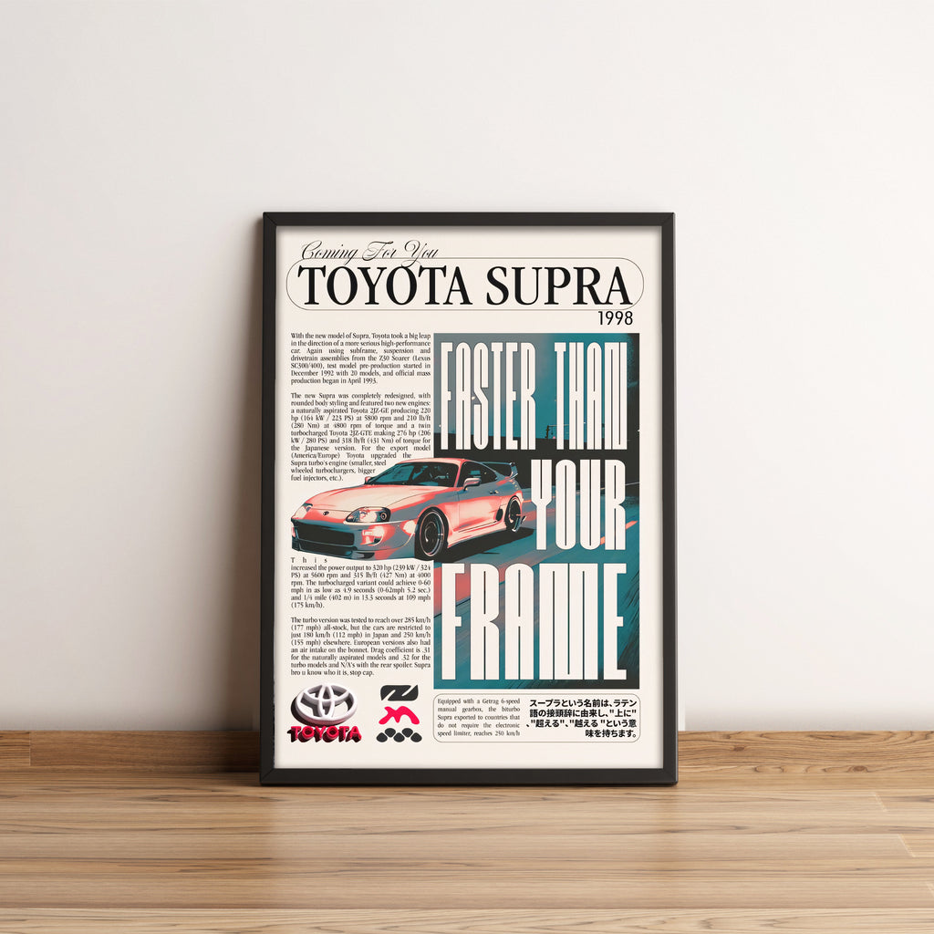 Toyota Supra - JDM Car Poster