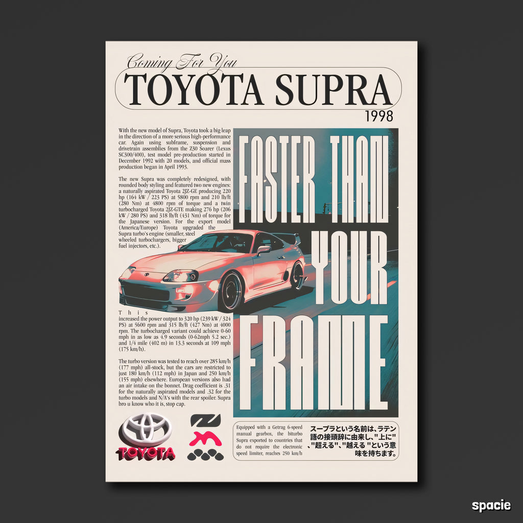 Toyota Supra - JDM Car Poster