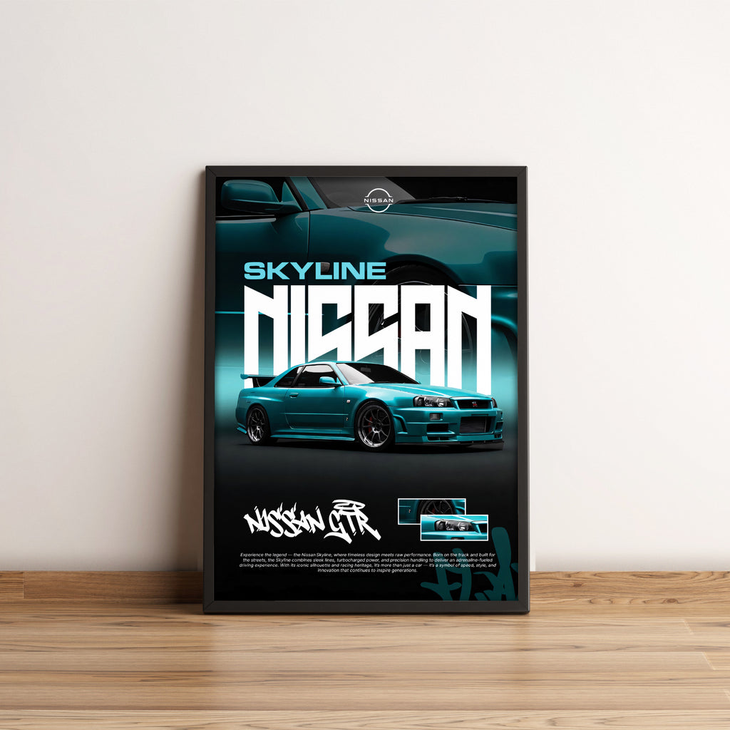 Nissan Skyline Gt-R R34 - Car Posters Collection
