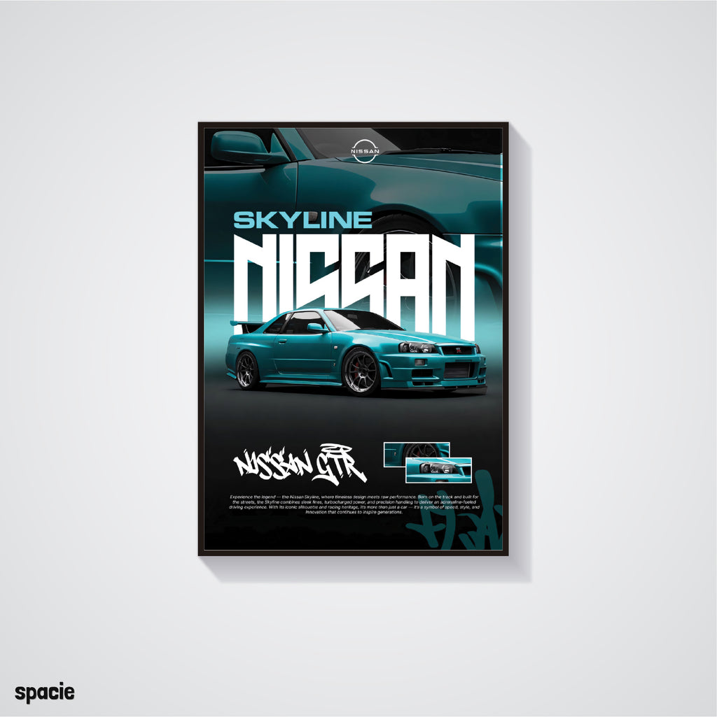 Nissan Skyline Gt-R R34 - Car Posters Collection