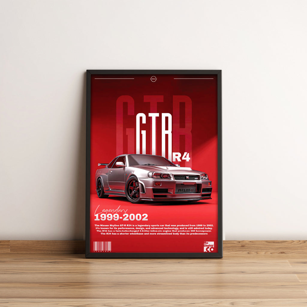 Nissan Skyline Gt-R R34 - Car Posters Collection