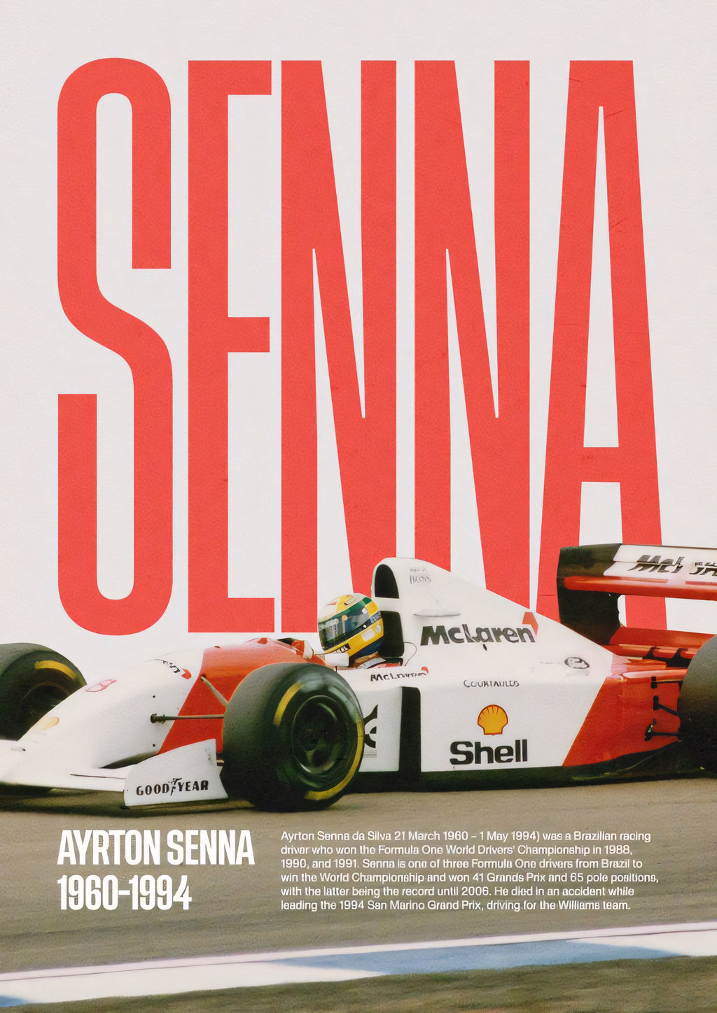 Ayrton Senna Poster 01 - F1 Collection