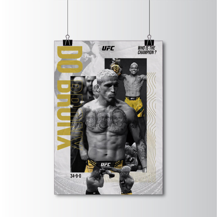Charles Oliveira UFC Fighter Poster