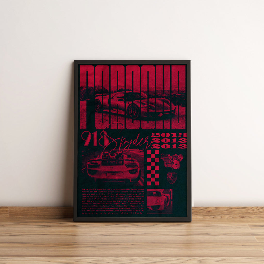 Porsche Spyder 918 - Sport Car Poster