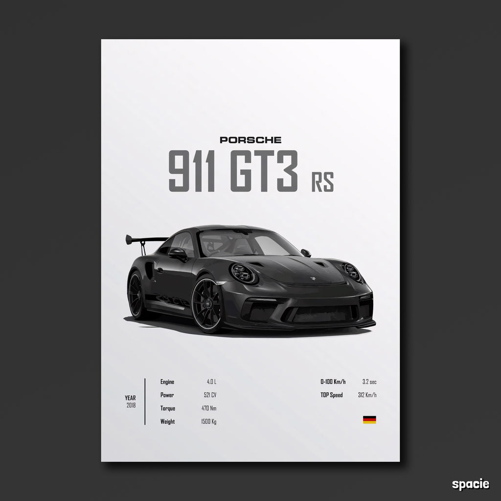Porsche 911 GT3 rs - Sport Car Poster