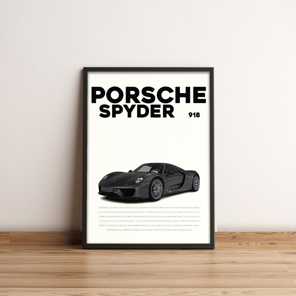 Porsche Spyder 918 - Sport Car Poster