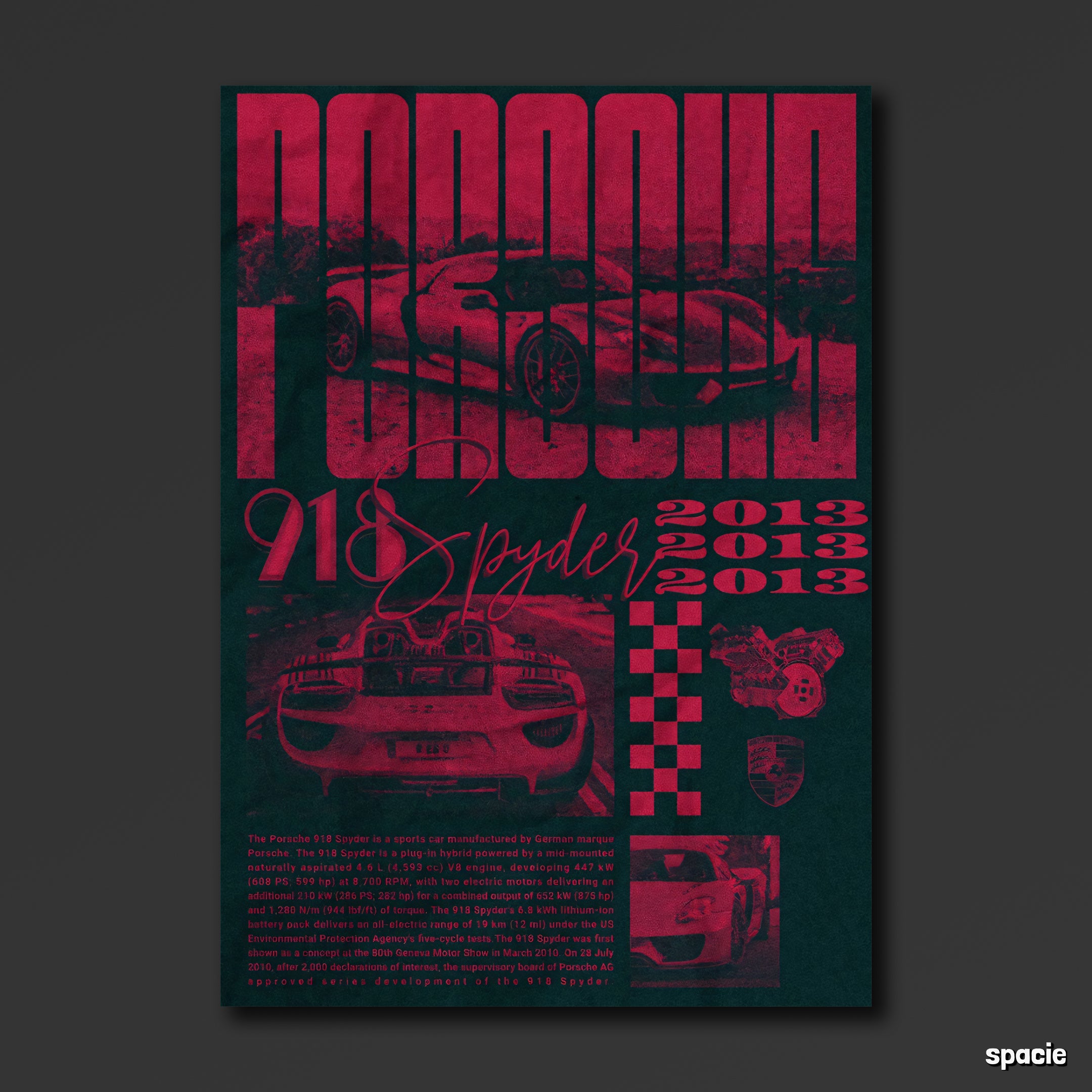 Porsche Spyder 918 - Sport Car Poster