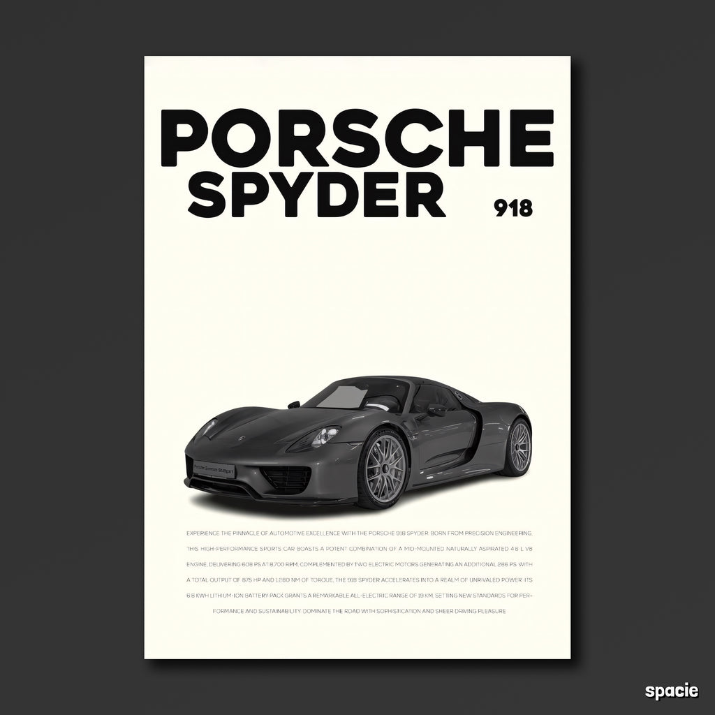 Porsche Spyder 918 - Sport Car Poster