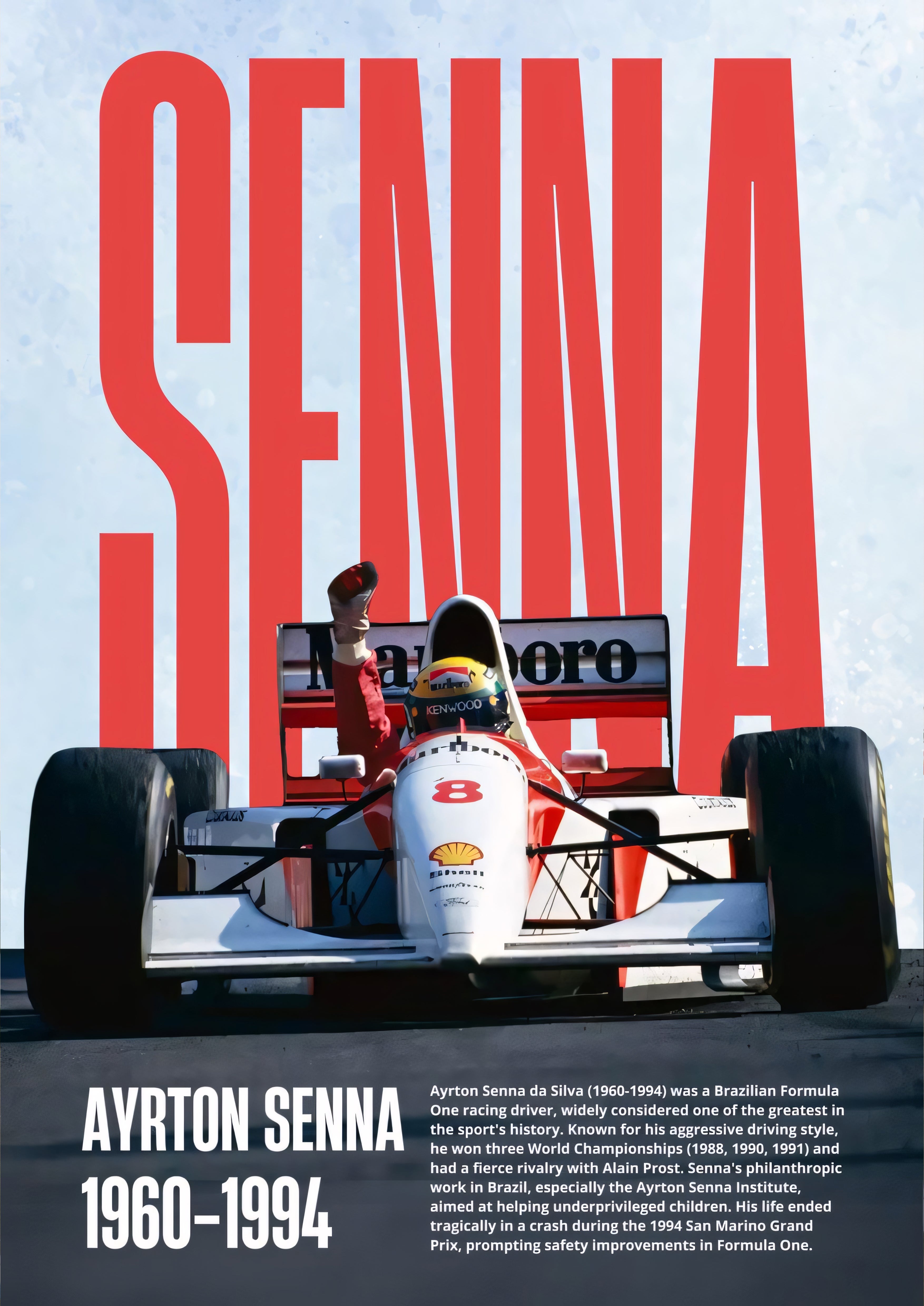 Ayrton Senna Poster 02 - F1 Collection