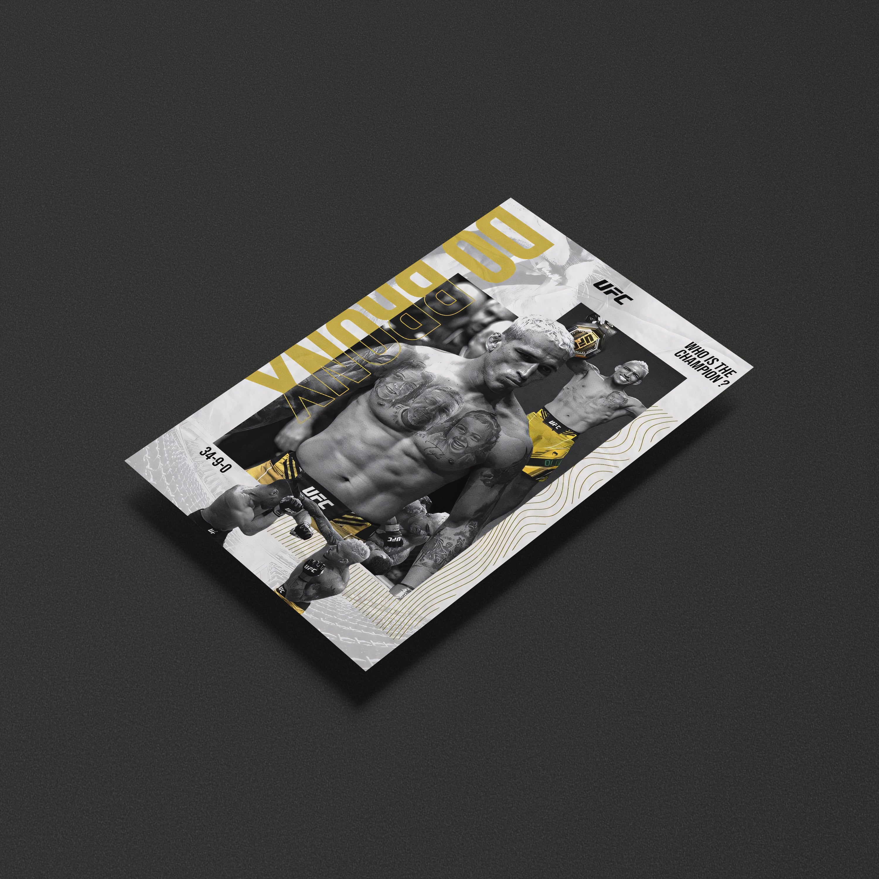 Charles Oliveira UFC Fighter Poster