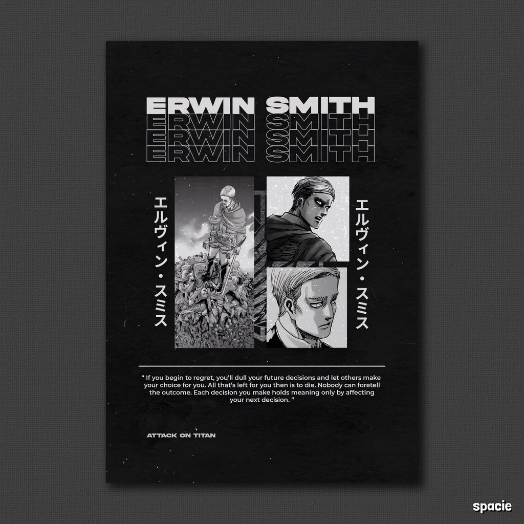 Erwin Smith - Attack On Titan - Anime Poster