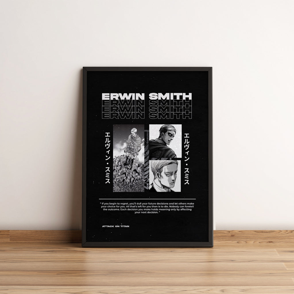 Erwin Smith - Attack On Titan - Anime Poster