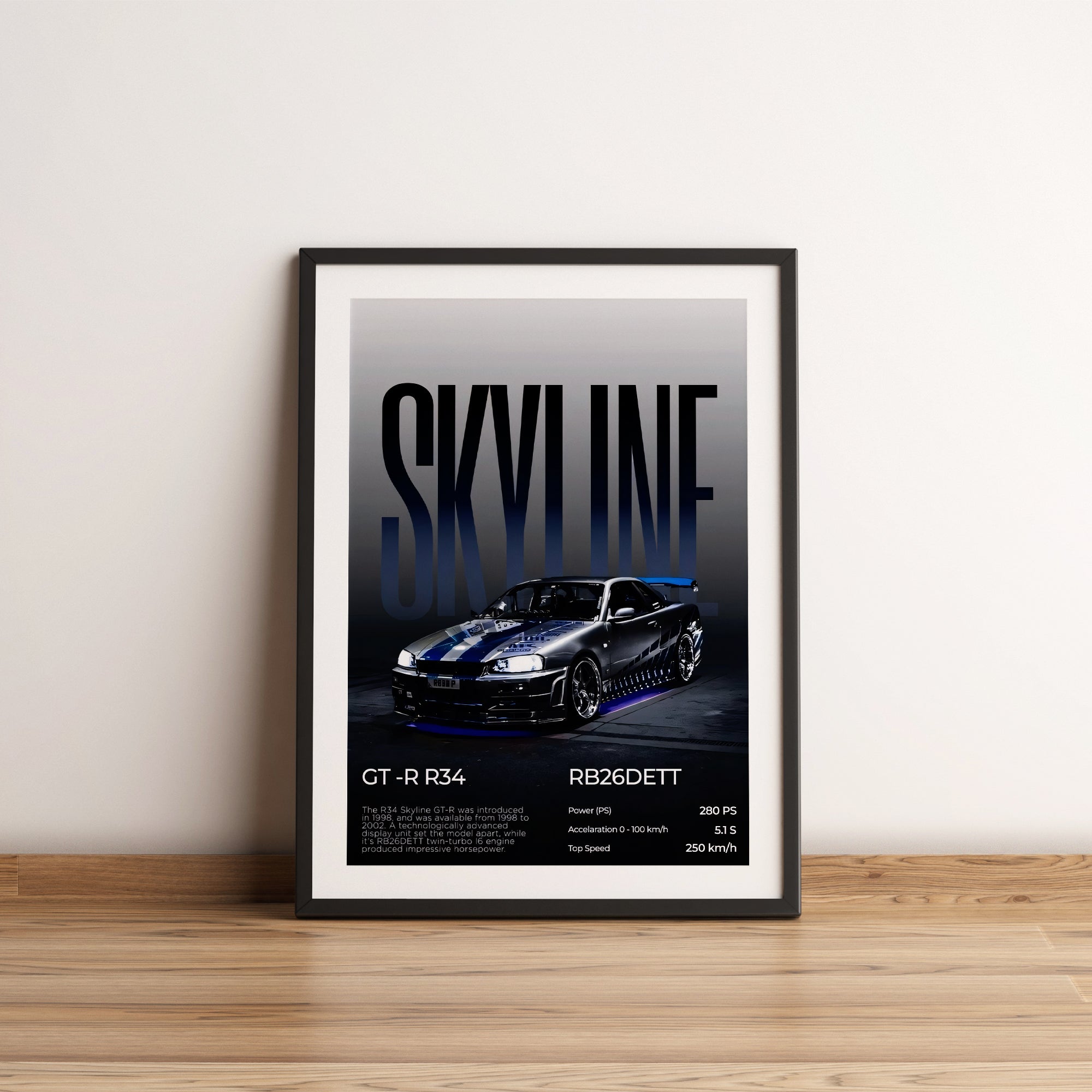 Nissan Skyline GT-R R34 Poster 01