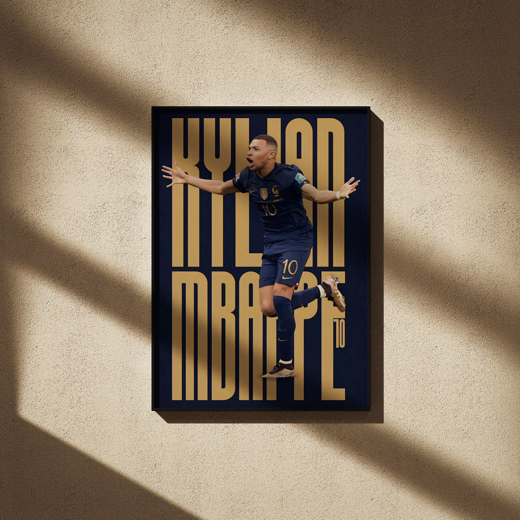Kylian Mbappe Poster - Football Poster