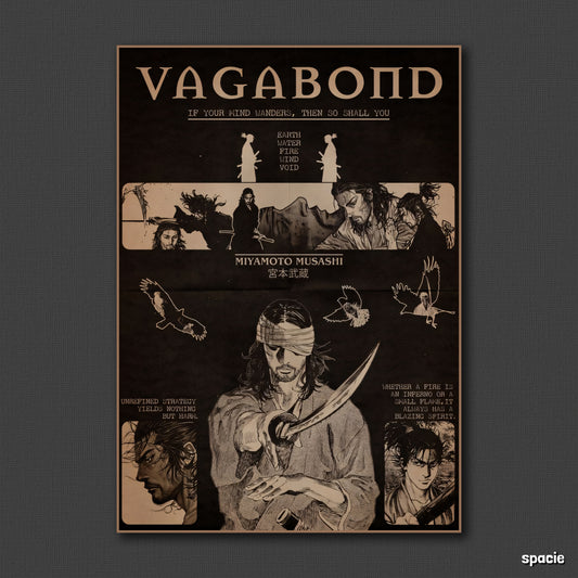 Musashi Miyamoto - Vagabond - Epic Anime Poster