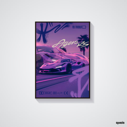 Ferrari F8 Tribute - Supercar Poster