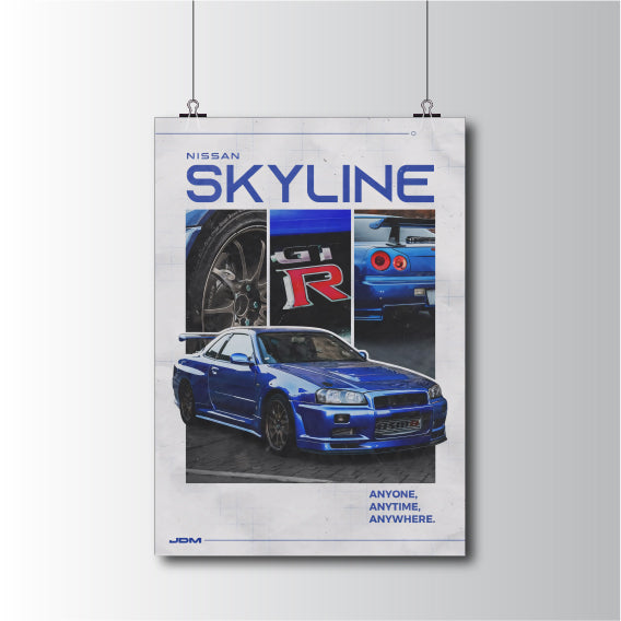 Nissan Skyline GT-R R34 Poster 02