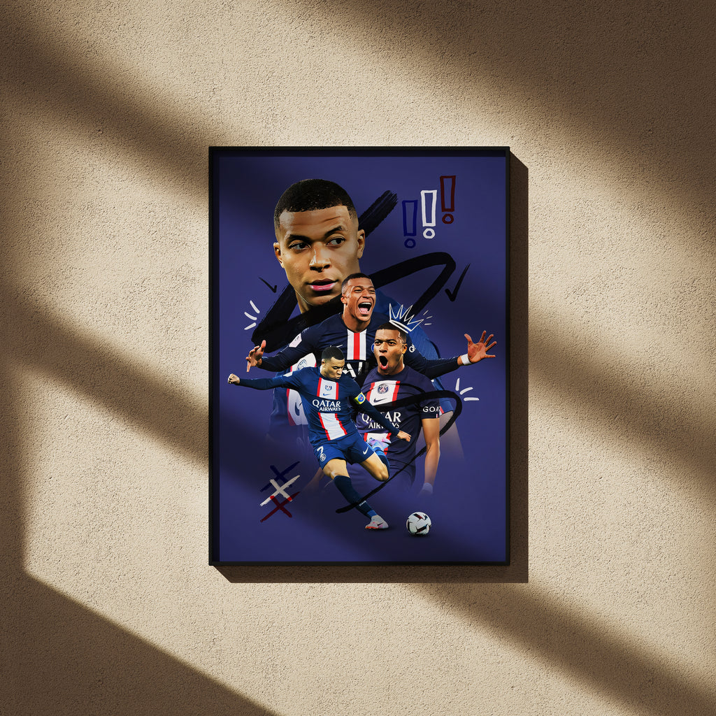 Kylian Mbappe Poster - Football Poster