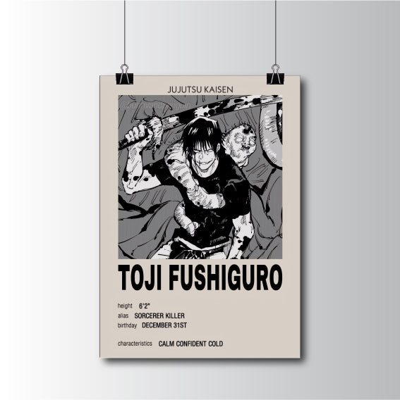 Toji Fushiguro Jujutsu Kaisen Anime Poster