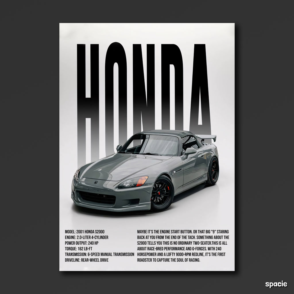 Honda S2000 - JDM Car Poster
