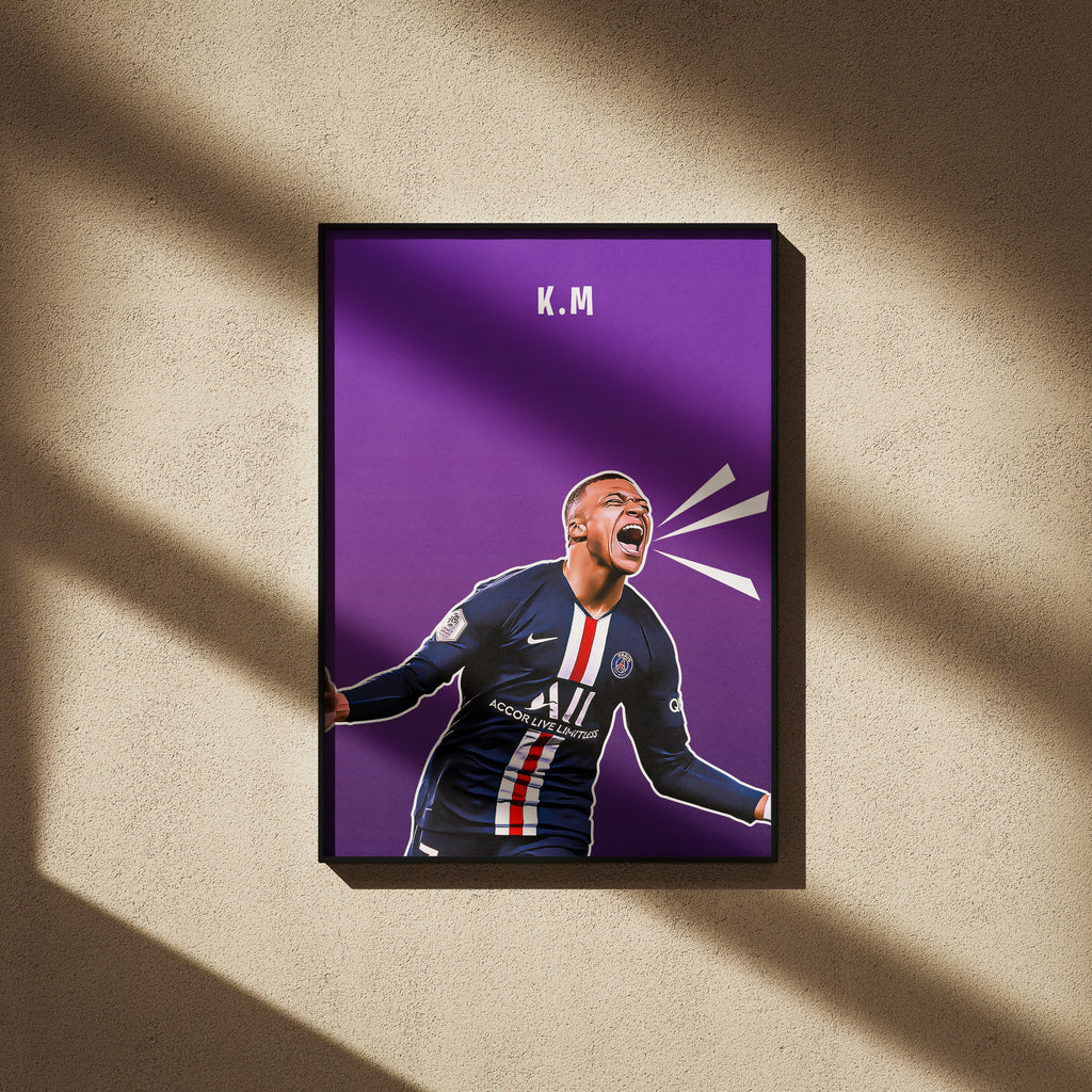 Kylian Mbappe Poster - Football Poster