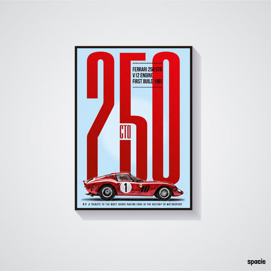 Ferrari 250 GTO - Classic Car Poster